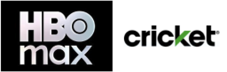 HBO Max and Cricket logos side by side