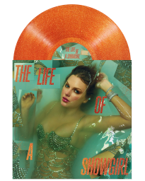 "The Life of a Showgirl" Sweat and Vanilla Perfume Portofino Orange Glitter Vinyl