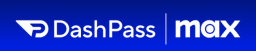 DashPass logo andMax logos side by side with blue background