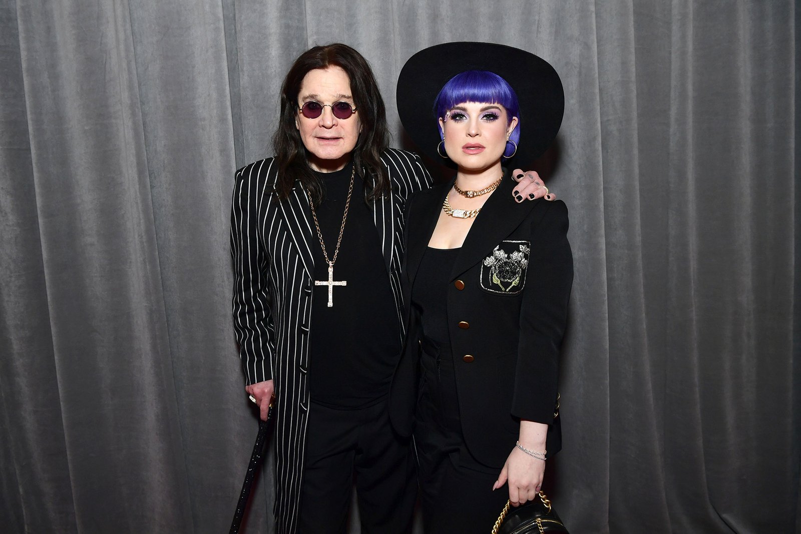 (L-R) Ozzy Osbourne and Kelly Osbourne attend the 62nd Annual GRAMMY Awards at STAPLES Center on January 26, 2020 in Los Angeles, California.