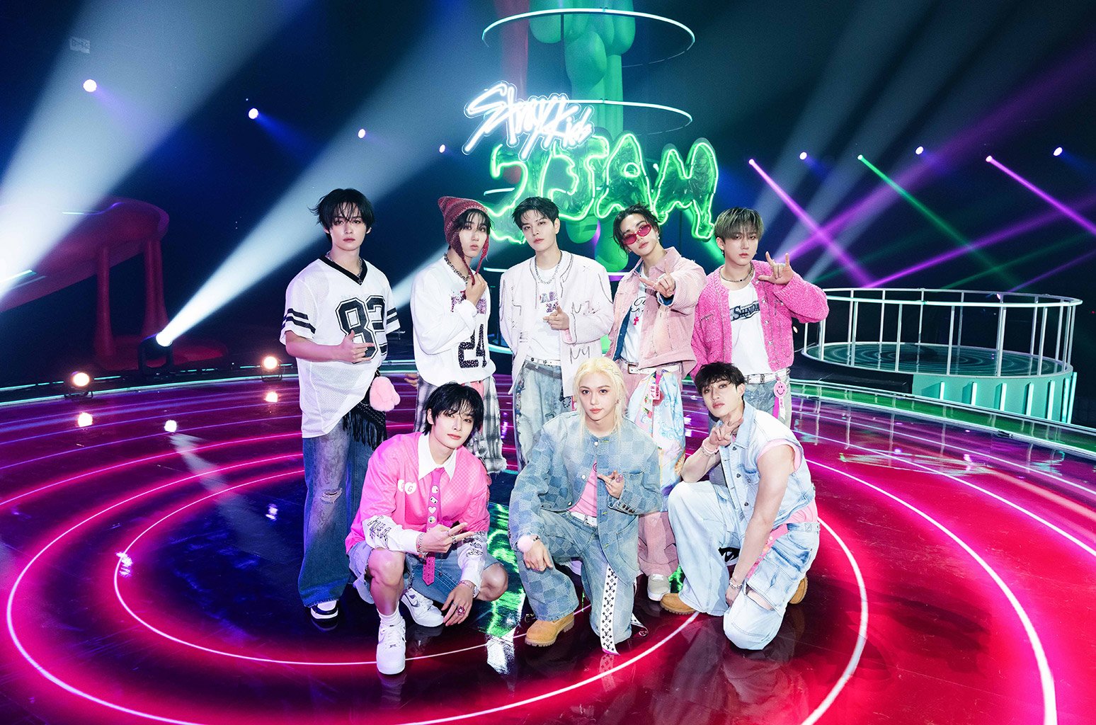Stray Kids perform at the 2024 Billboard Music Awards.