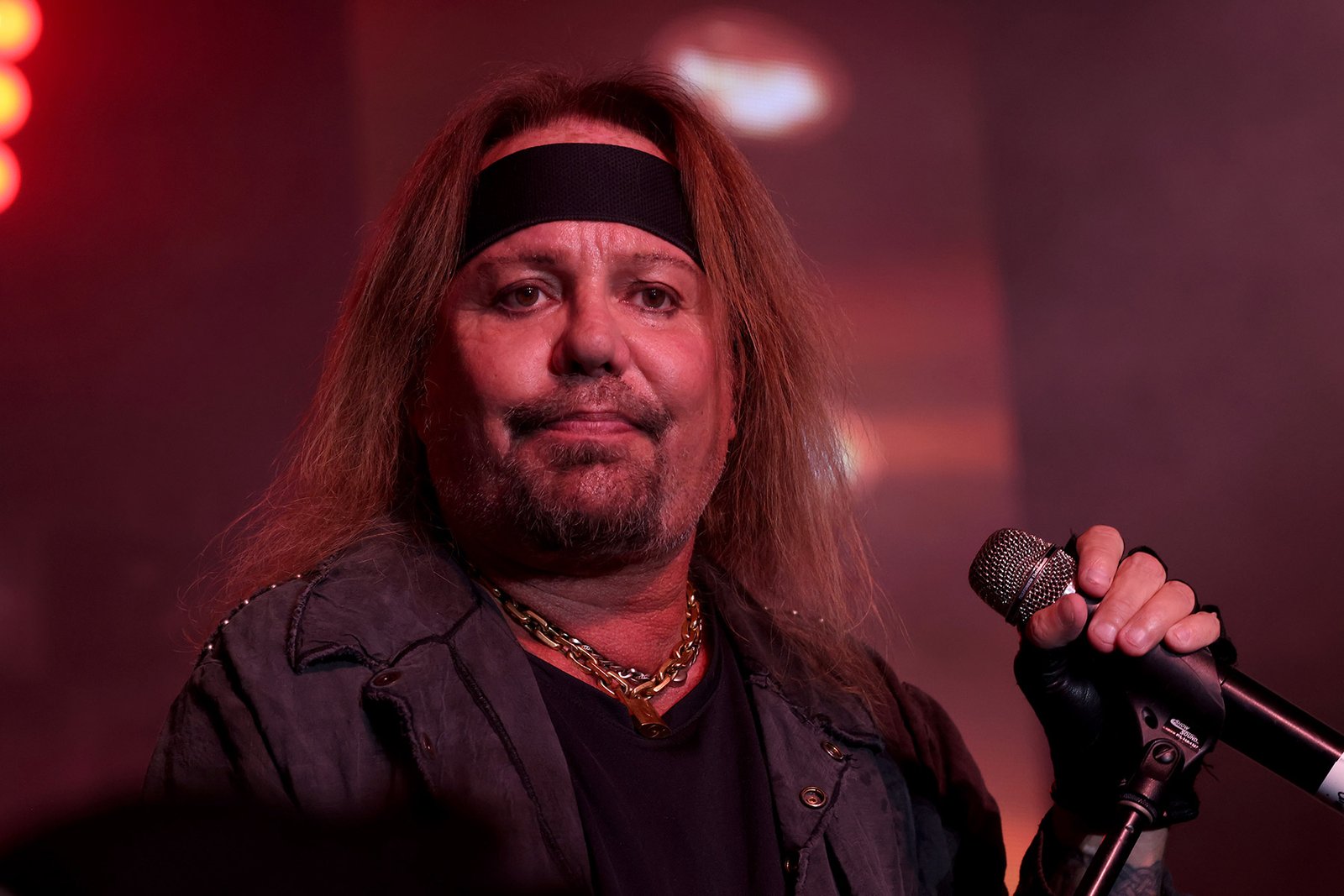Vince Neil performs at the Downtown Las Vegas Events Center on September 06, 2024 in Las Vegas, Nevada.