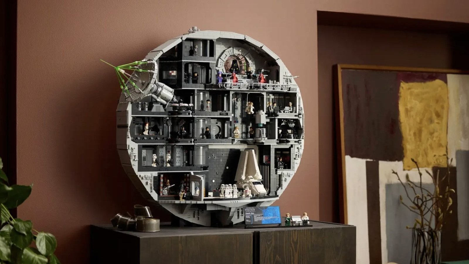 Lego Star Wars Death Star on shelf
