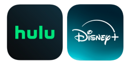Hulu and Disney+ app icons