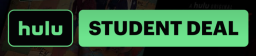 hulu student deal logo against a dark background