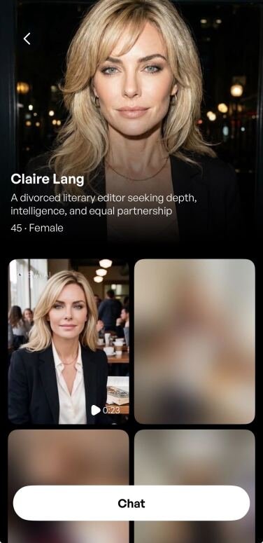 claire lang on eva ai app