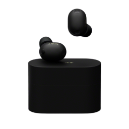 sony xm6 earbuds in black with charging case