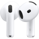 A pair of Apple AirPods 4