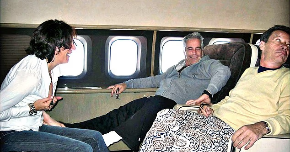 Group of three people sitting in a private jet, with two smiling and one looking away, showcasing a casual and relaxed atmosphere.
