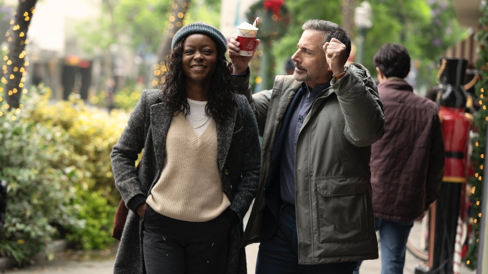 Danielle Deadwyler and Steve Carell in "Rooster."