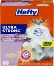 Hefty Ultra Strong Tall Kitchen Trash Bags, Lavender & Sweet Vanilla Scent (80 count)