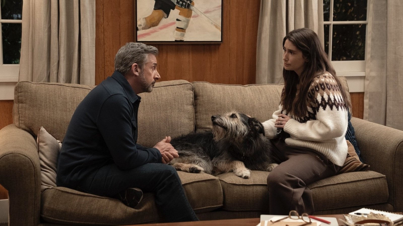 Steve Carell and Charly Clive in "Rooster."